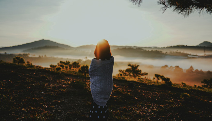 femme dans la nature