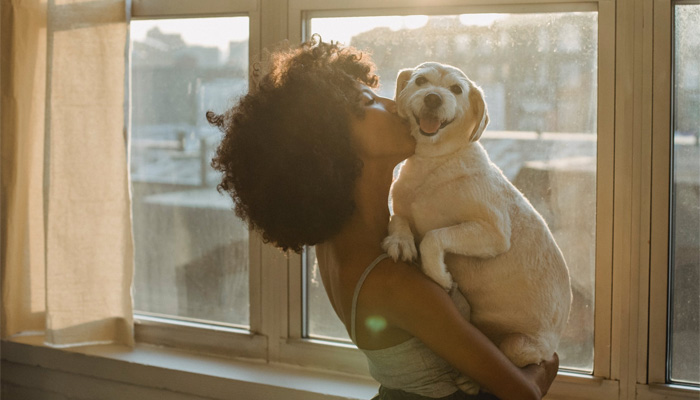 femme et chien